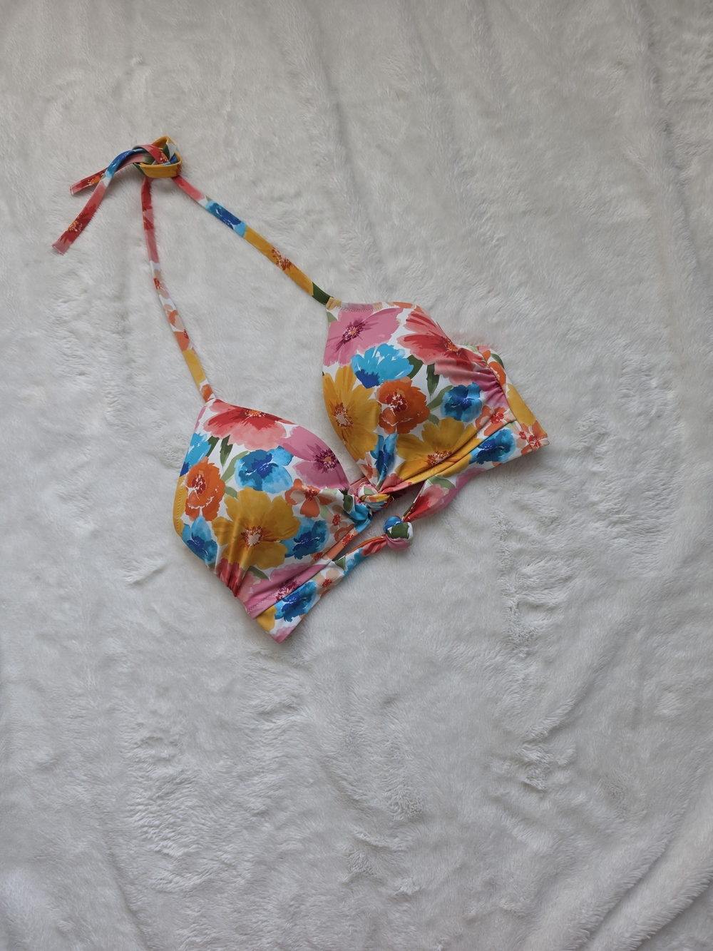 Floral Halter Bikini Top